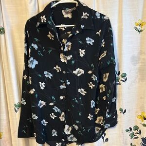 Floral Black Women's Top